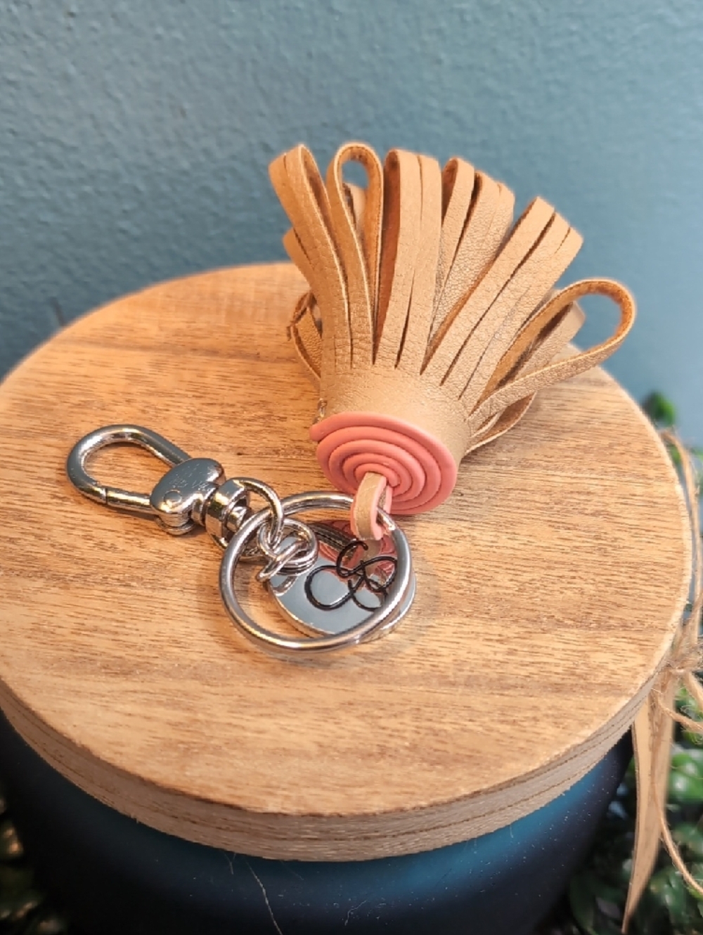 Coral & Camel Bag Charm By Jessica Simpson